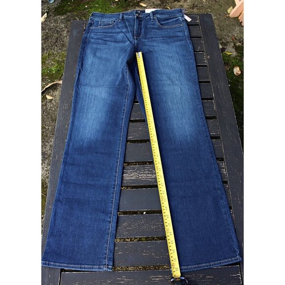New w/Tags - sz 12 - NYDJ Marilyn Straight Jeans in Sea Breeze (Medium) Wash - Picture 7 of 10